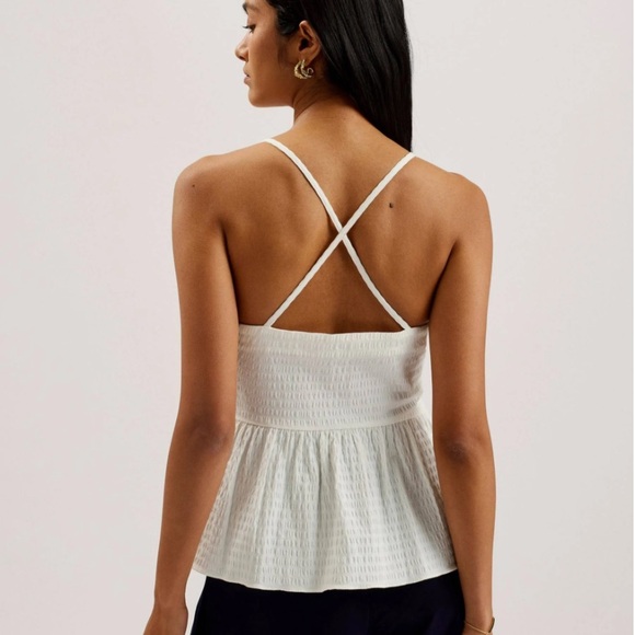 NWT Ted Baker White Tank Top Size 6 - Picture 2 of 7